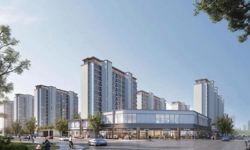 中建八局上海周浦住宅楼项目喷涂