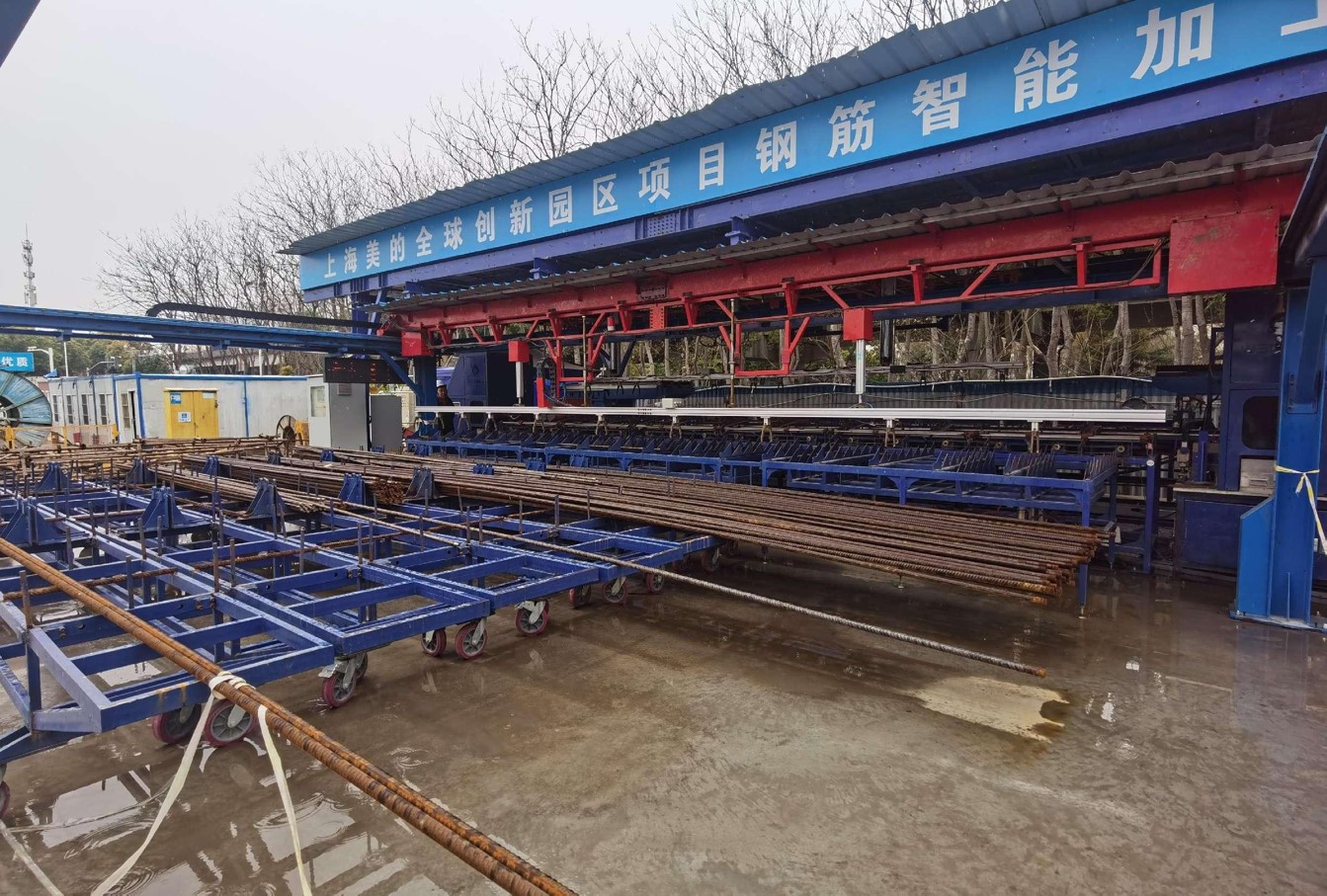 中建八局上海美的全球创新园区项目钢筋加工